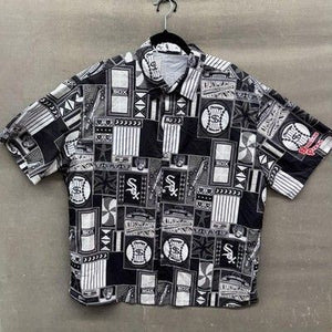 Chicago White Sox Shirt Mens XL Button Up All Over Print Beggars Pizza Promo MLB 3