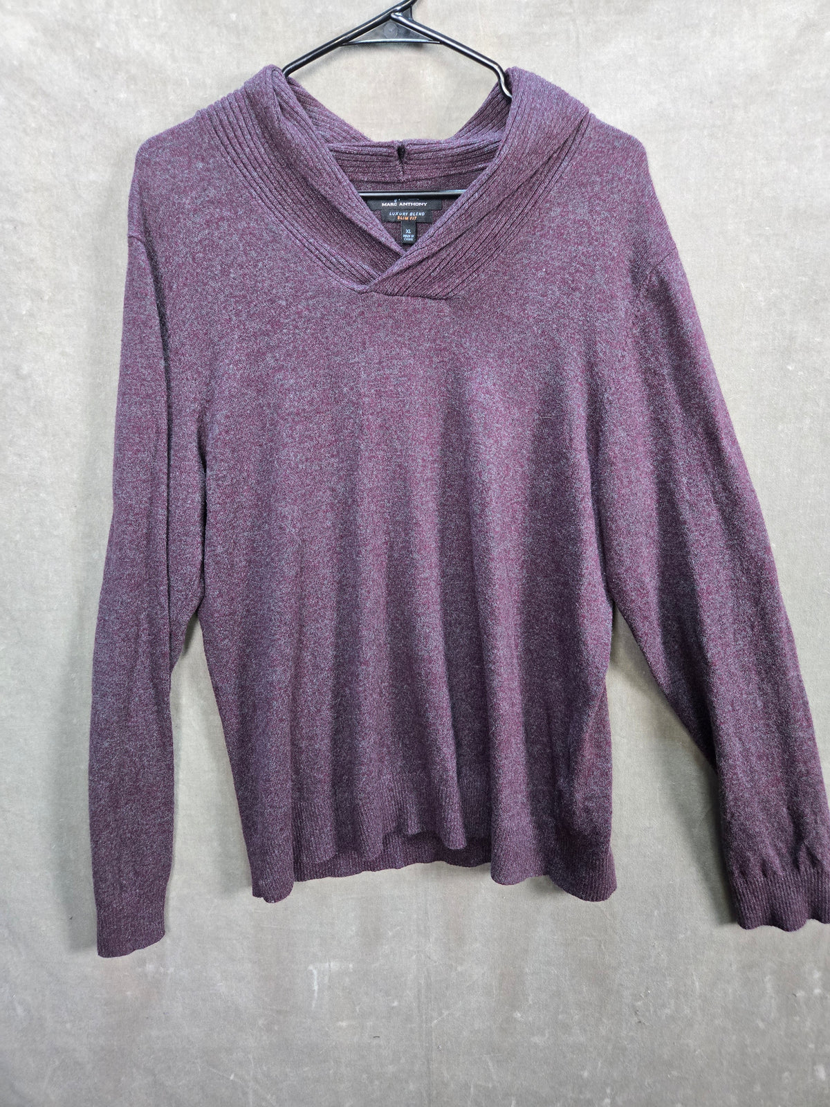 Goodfellow & Co Men's Burgundy Shawl Collar Pullover Sweater Size XL