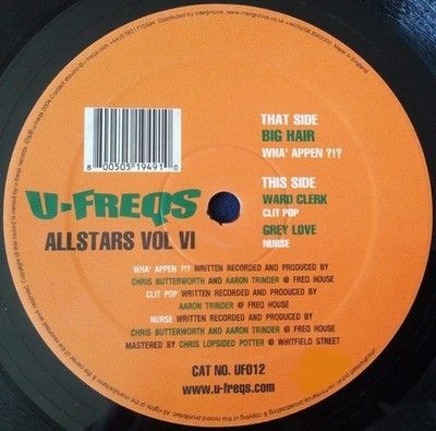 Various U-Freqs Allstars Vol. Vl 12" Vinyl Record