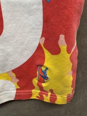 Makobi Shirt Mens XL Multicolor Smiley Face Graphic Embroidered Streetwear Tee P 2