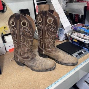Ariat Ringer Western Boots Mens 12D Brown Leather 14" Cowboy Boots 10051033 2