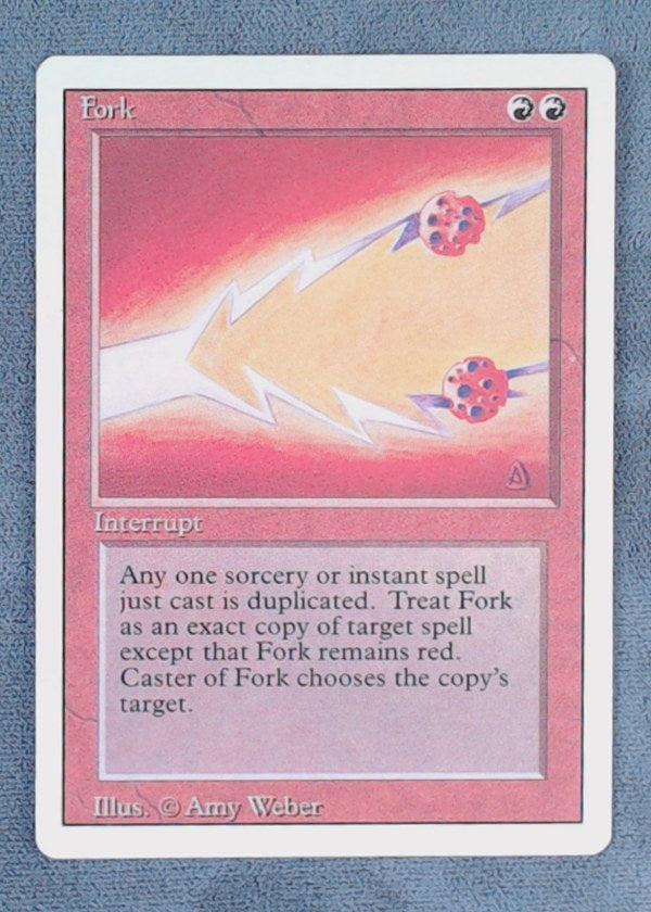 Fork (LP) Magic The Gathering Revised Ed. Rare MTG, 1994 (3ED)