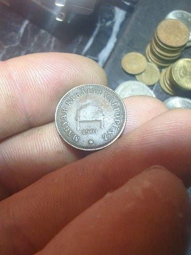 Hungary 2 Filler 1901 Coin Circulated Copper Alloy Used