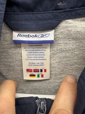 Reebok Jacket Mens Extra Large Navy Blue Full Zip Windbreaker Track Athletic XL 4