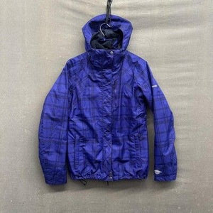 Columbia Womens Jacket Medium Purple Plaid Waterproof Hooded Pre-Owned 2