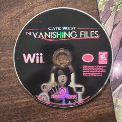 Cate West The Vanishing Files Nintendo Wii Game Disc