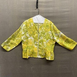 Ruby Rd Jacket Womens Medium Zip Front Abstract Peplum Lightweight Casual 4