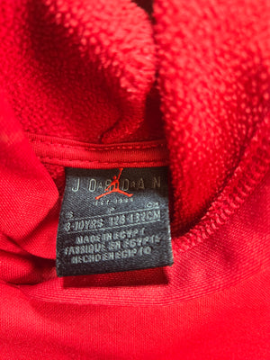 Jordan Jumpman Boys Red Dri-Fit Fleece Pullover Hoodie Sweatshirt Sz S 2