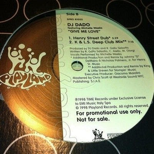 DJ Dado featuring Michelle Weeks Give Me Love 12" Vinyl Record 4