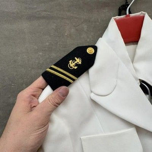 Service Dress White Midshipman 2/class uniform, US Naval Academy. 14N, 34B, 32S 2