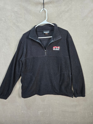 Oklahoma Skyline Uscape Apparel Unisex Black Fleece Quarter Zip Pullover S 1