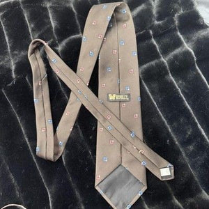 Vintage Wembley Mens Square Pattern Necktie Made USA Pre-Owned Good Condition 5