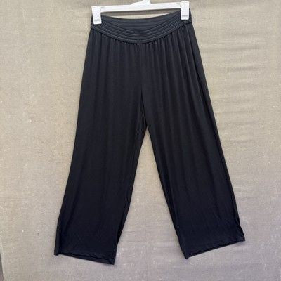 Alyx Womens Pants Wide Leg Black Crepe High Rise Pull On Casual Comfy Pre-Owned