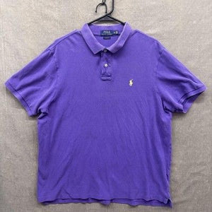 Polo Ralph Lauren Polo Shirt Mens 2XL Purple Cotton Logo Pony Short Sleeve Pre-O 5