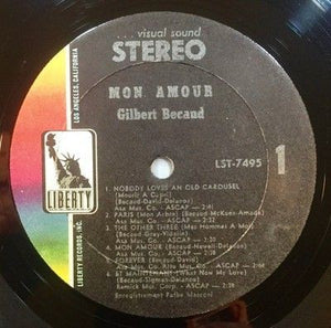 Gilbert Becaud Mon Amour Vinyl LP Record Used French Chanson 4