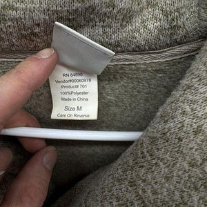 Haband Sweater Mens Medium Gray Heather Shawl Collar Button Cardigan Pockets 3