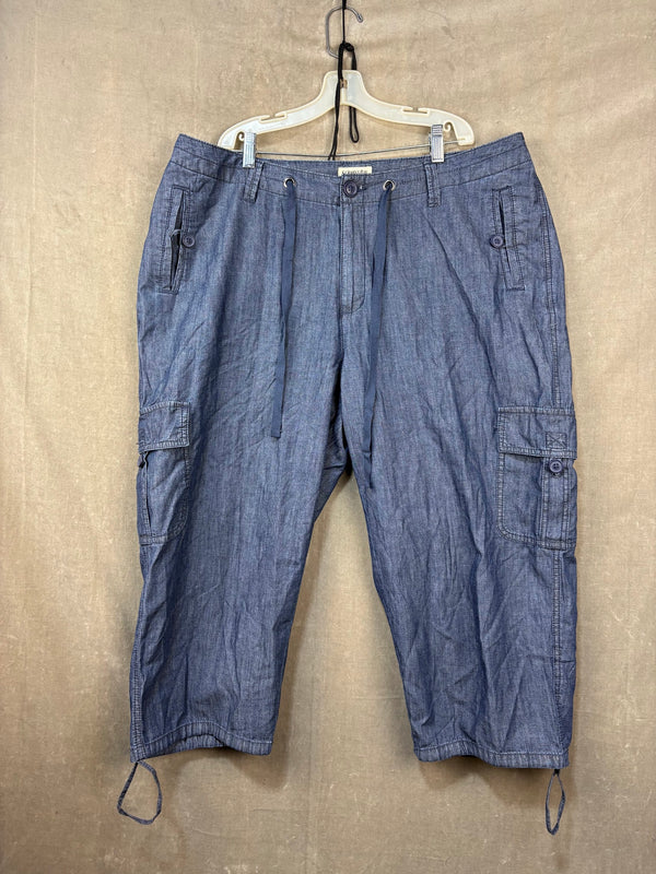 St John's Bay Women's Casual Cargo Pants Denim Cotton 18W Good Condition