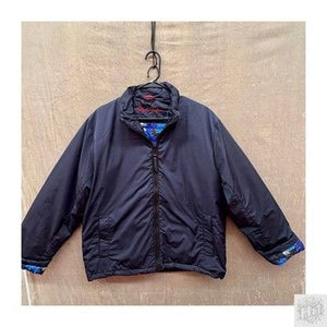 Robert Graham Jacket Navy Blue Floral Lining Size L Pre-Owned Good Condition 3