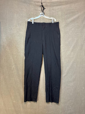Dress Pants Men Black Solid W 34 L 32 Good Condition 1
