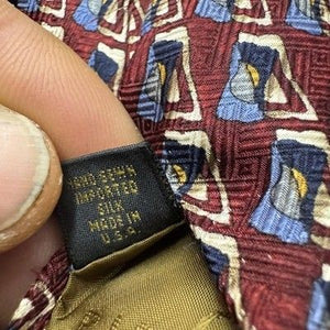 Robert Talbott Studio Tie Mens Red Blue Beer Mug Novelty Silk Made USA Necktie 5