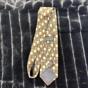 Hermoso Tie Mens Classic Geometric Squares Silk Neckwear Wide Dress Business For 5