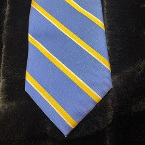 Wembley Tie Mens Blue Gold Yellow Striped Necktie Classic Business Formal USA 3