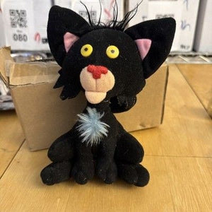 Bad Kitty Soft Plush Black Cat Stuffed Animal Toy 9 Inch Used 3