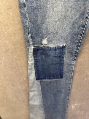Dear John Jeans Womens 30 Blue Walker Distressed Patchwork Flare Denim Retro 5