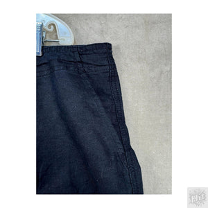 GAP Women's Wide Leg Linin Casual Pants with Drawstring Waist, Size 6R, Black 4