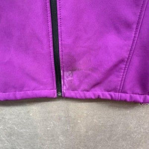 Natural Reflections Womens Softshell Jacket Medium Purple Hooded Fleece Lined Pr 5