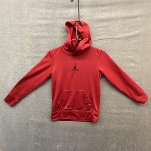 Jordan Hoodie Boys Small 8-10 Yrs Red Dri-FIT Jumpman Pullover Sweatshirt Pocket 4