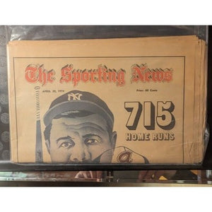 April 20, 1974 The Sporting News Hank Aaron 715 Home Runs Babe Ruth Issue 1