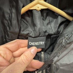 Poetic Justice Jacket Mens XL Black Half Zip Windbreaker Hooded Anorak Chemistry 3