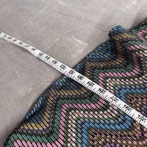 Zaful Shirt Mens Large Multicolor Chevron Pattern Short Sleeve Button Up Retro 4