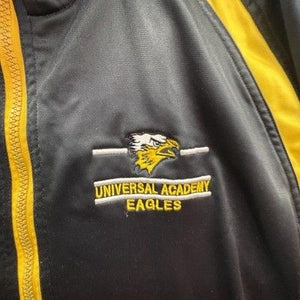 Universal Academy Eagles Jacket Mens Black Yellow Full Zip Track School Warm Up 4