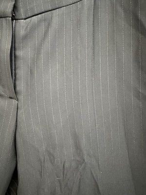 Armani Collezioni Pants Navy Pinstripe Virgin Wool Blend Womens 14 Pre-Owned Goo 3