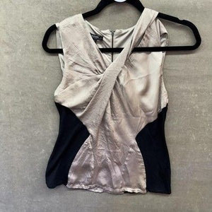 Alfani Tank Top Womens Small Sleeveless Drape Front Blouse Pre-Owned Good 3