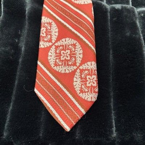 Vintage Villa Di Oro Tie Mens Neckwear Made Italy Floral Stripe 70s Retro 3