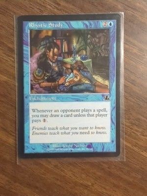 Magic The Gathering Prophecy Rhystic Study Card Ungraded MTG 2000