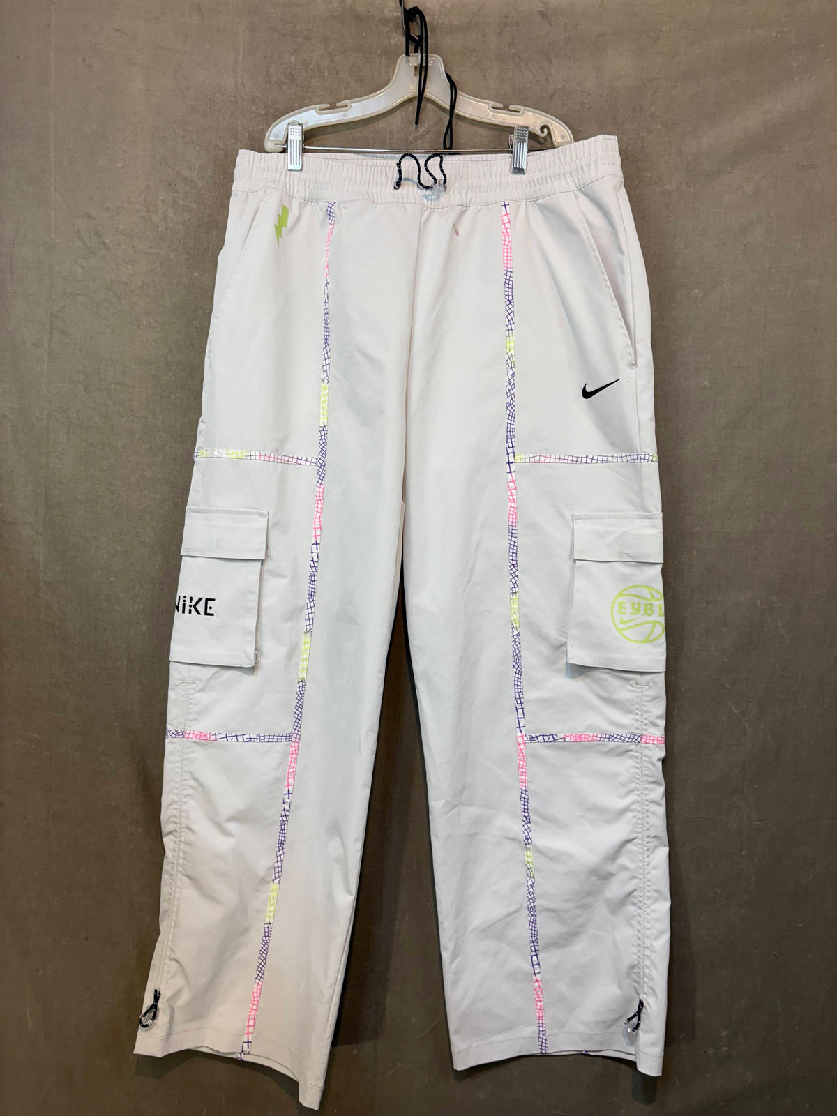 Nike Track Pants Joggers Multicolor Stitching Size L Good Condition
