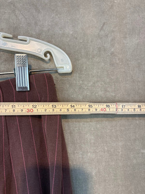 Super Slimmer Wide-leg Dress Pants Burgundy Pink Pinstripes Size 6 Good Conditio 4