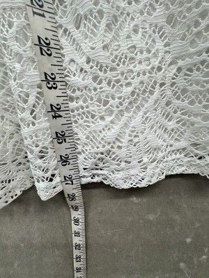APT 9 Dress Womens Small White Crochet Lace Sleeveless Lined Summer Party 4