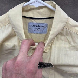 Croft & Barrow Shirt Mens Medium Yellow Short Sleeve Button Up Pocket Pre-Owned 1