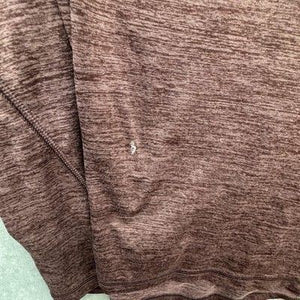 Layer 8 Hooded Shirt Mens Medium Burgundy Heather Long Sleeve Performance Gym 4