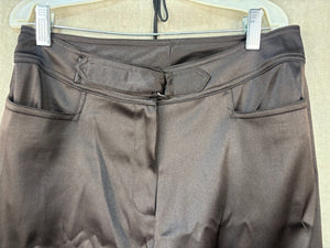 Debbie Shuchat for COMO Women's Dress Pants Black Brown Size M Excellent Polyest 4