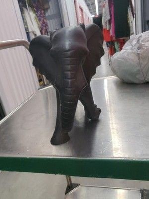 Hand Crafted Wooden Elephant Statue Sculpture Rosewood Used Decoration 3