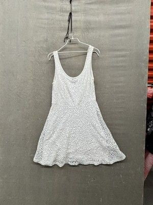Apt 9 Dress Womens Small White Crochet Lace Sleeveless Lined Pre-Owned Excellent 5