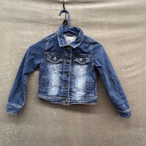 Childrens Place Denim Jacket Girls Medium 7/8 Blue Studded Button Front 1989 4