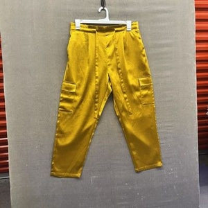 Gabrielle Union Womens Cargo Satin Pants Large Pre-Owned Polyester Shine 2