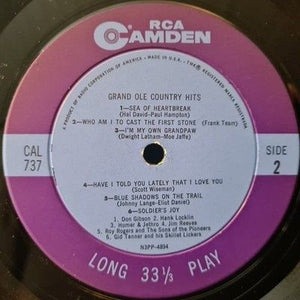 Various Grand Ole Country Hits Vinyl LP Record 4